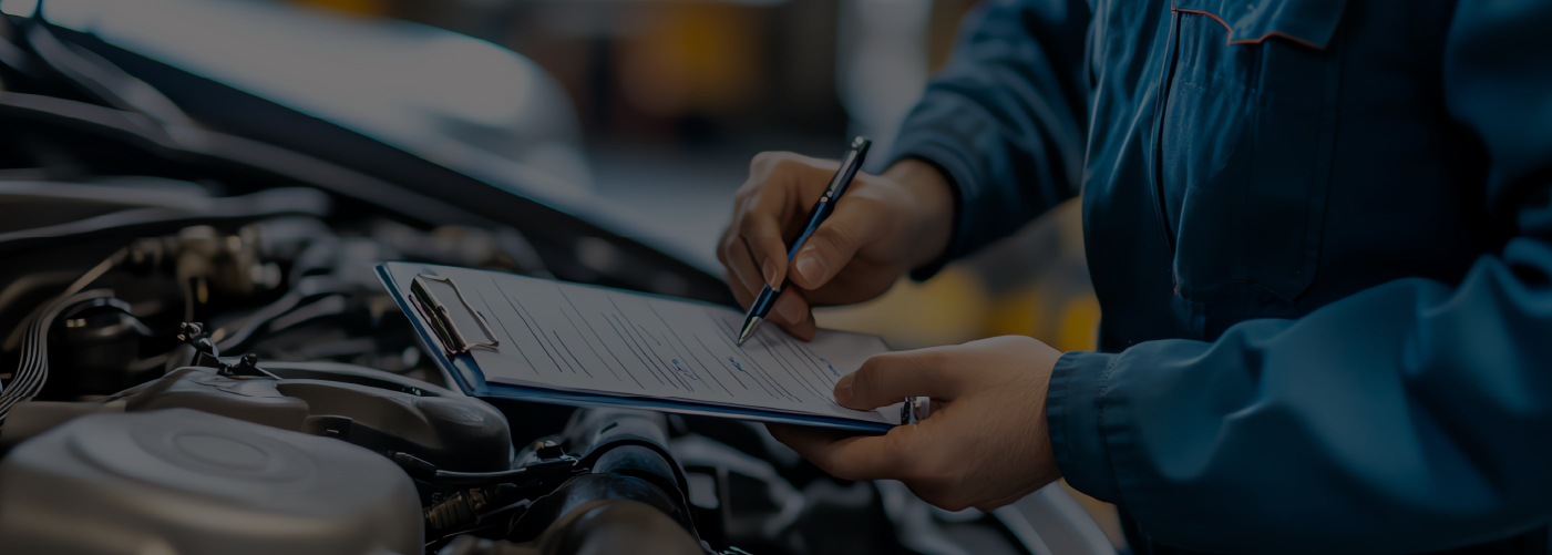 Mechanic with checklist