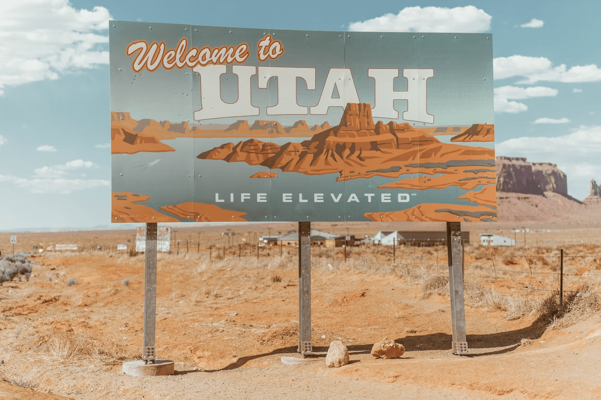 Welcome to Utah State - Life Elevated sign