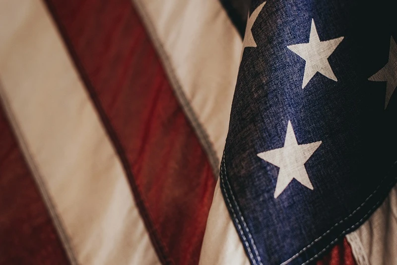 Close-up of an American flag