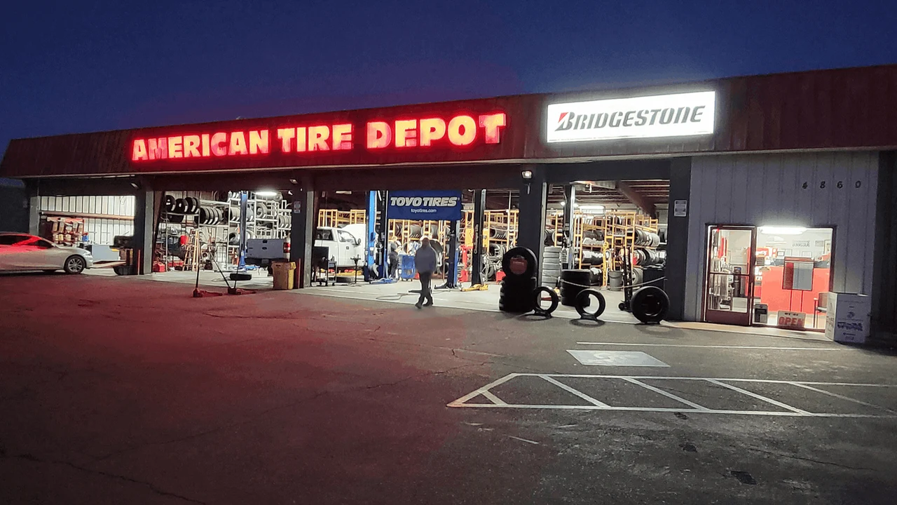 American Tire Depot Location at 4860 Stine Rd Bakersfield, CA 93313-2312 Store Front
