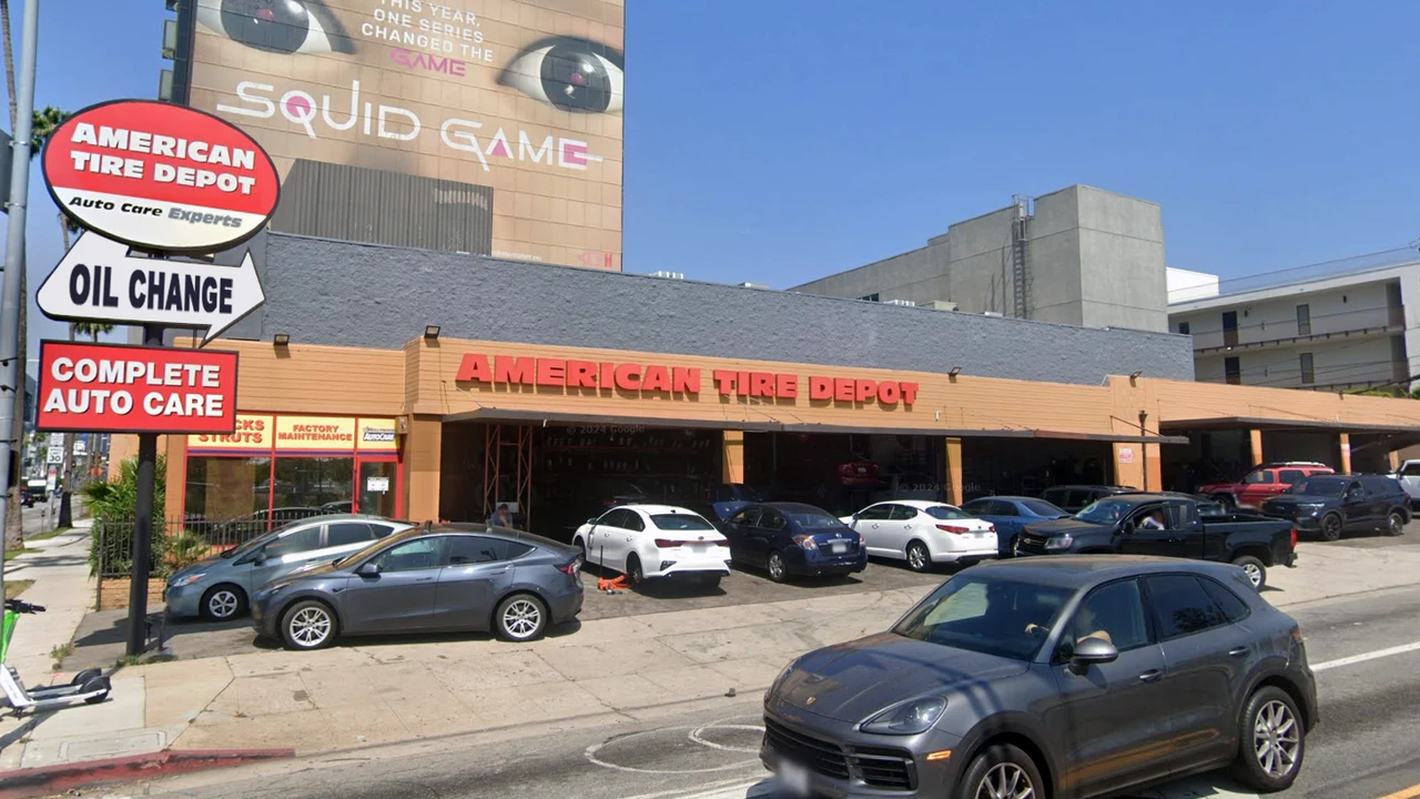 American Tire Depot Location at 5801 Sunset Blvd Hollywood, CA 90028-6606 Store Front