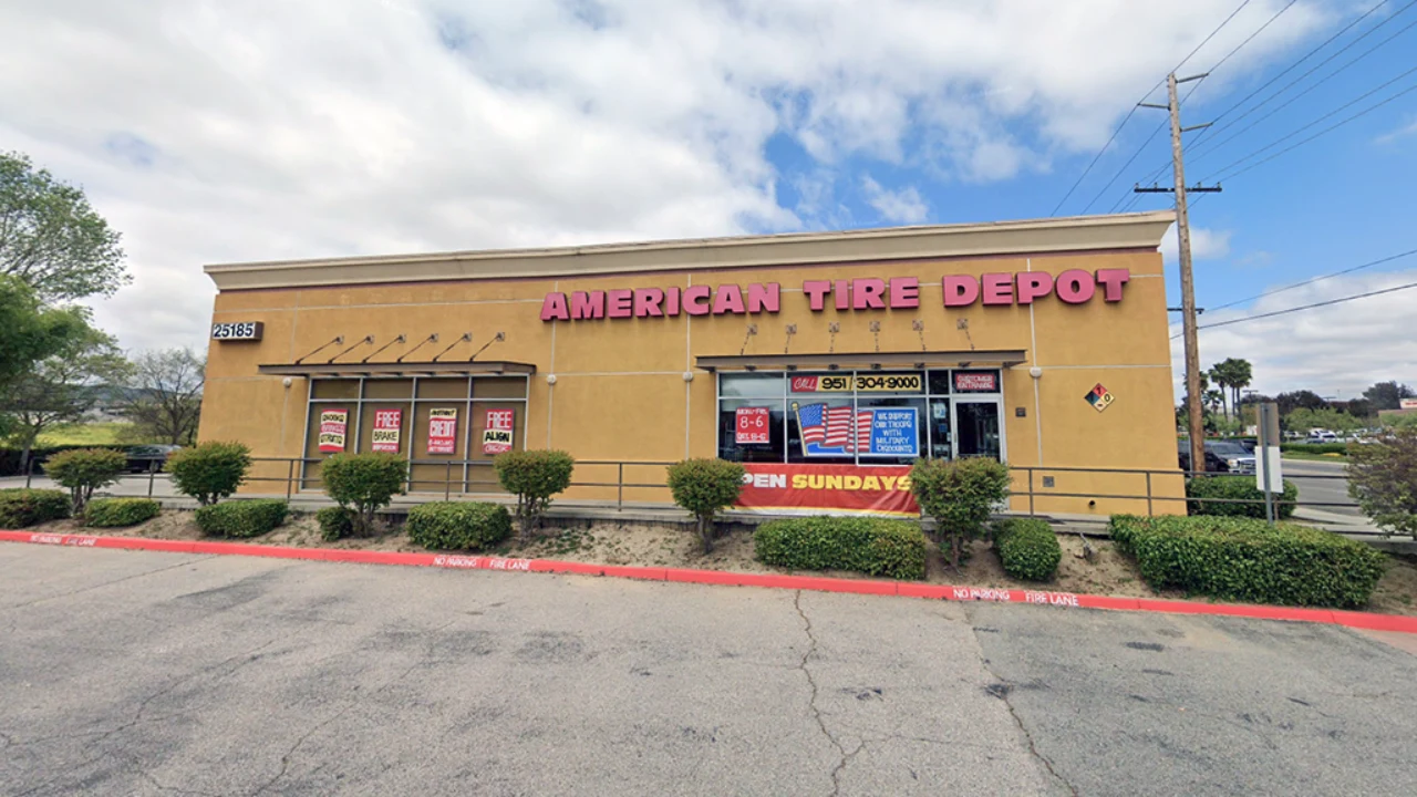 American Tire Depot Location at 25185 Madison Ave Murrieta, CA 92562-8977 Store Front