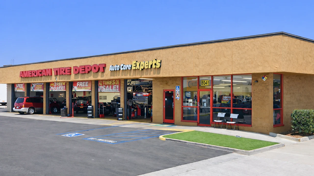 American Tire Depot Location at 8041 Firestone Blvd Downey, CA 90241-4228 Store Front