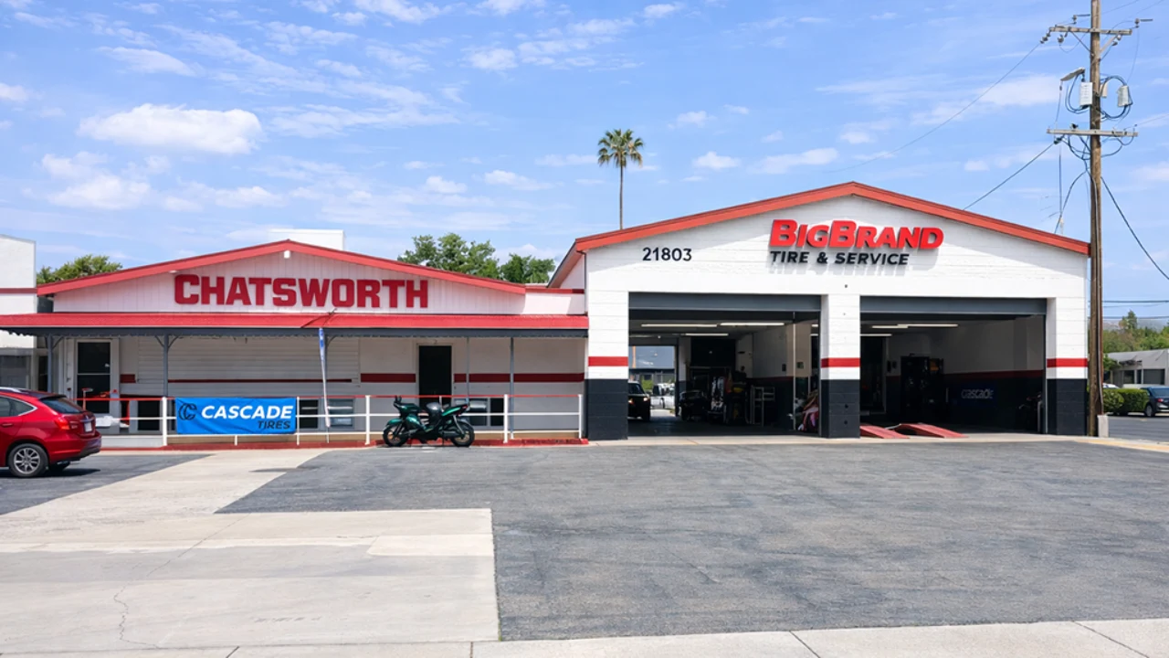 Big Brand Tire & Service Location at 21803 Devonshire Street Chatsworth, CA 91311-2906 Store Front