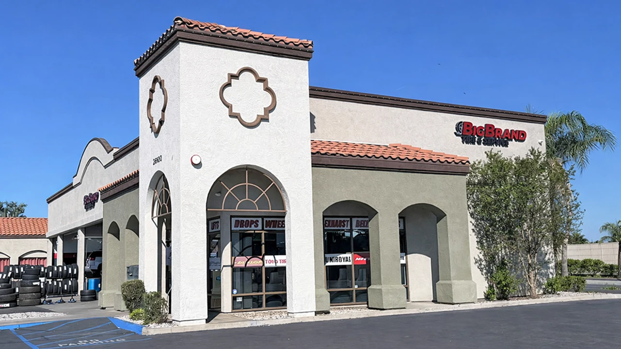 Big Brand Tire & Service Location at 26920 Newport Road Menifee, CA 92584-9076 Store Front