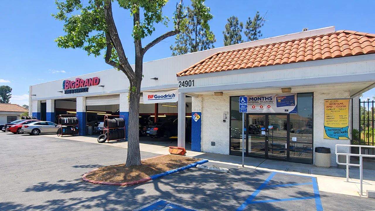 Big Brand Tire & Service Location at 24901 Sunnymead Boulevard Moreno Valley, CA 92553-3756 Store Front