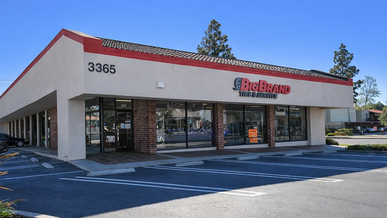 Big Brand Tire & Service Location at 3365 South Bristol Street Santa Ana, CA 92704-7245 Store Front