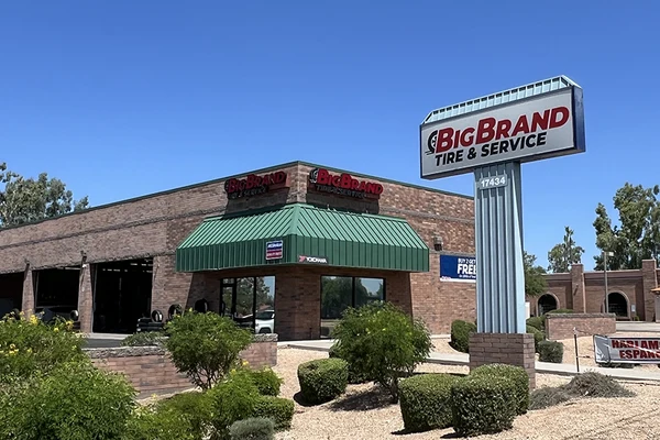 Big Brand Tire & Service Location at 17434 North Cave Creek Road Phoenix, AZ 85032-1813 Store Front