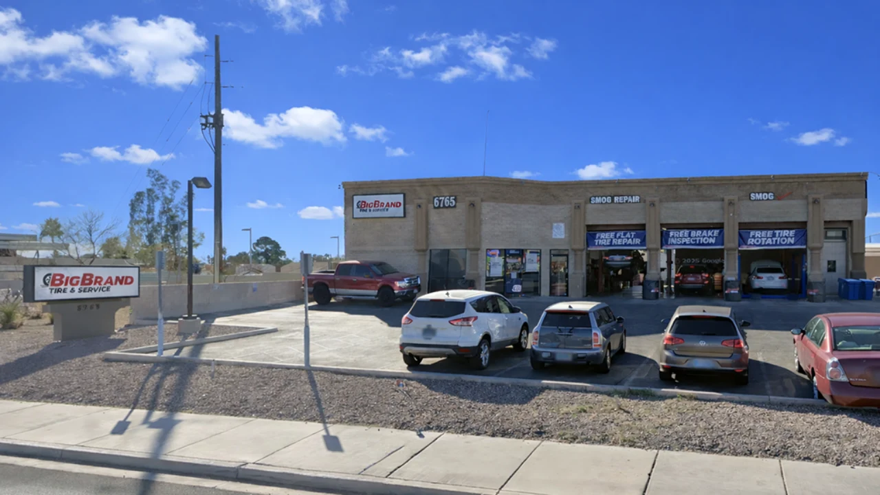 Big Brand Tire & Service Location at 6765 West Flamingo Road Las Vegas, NV 89103-2023 Store Front