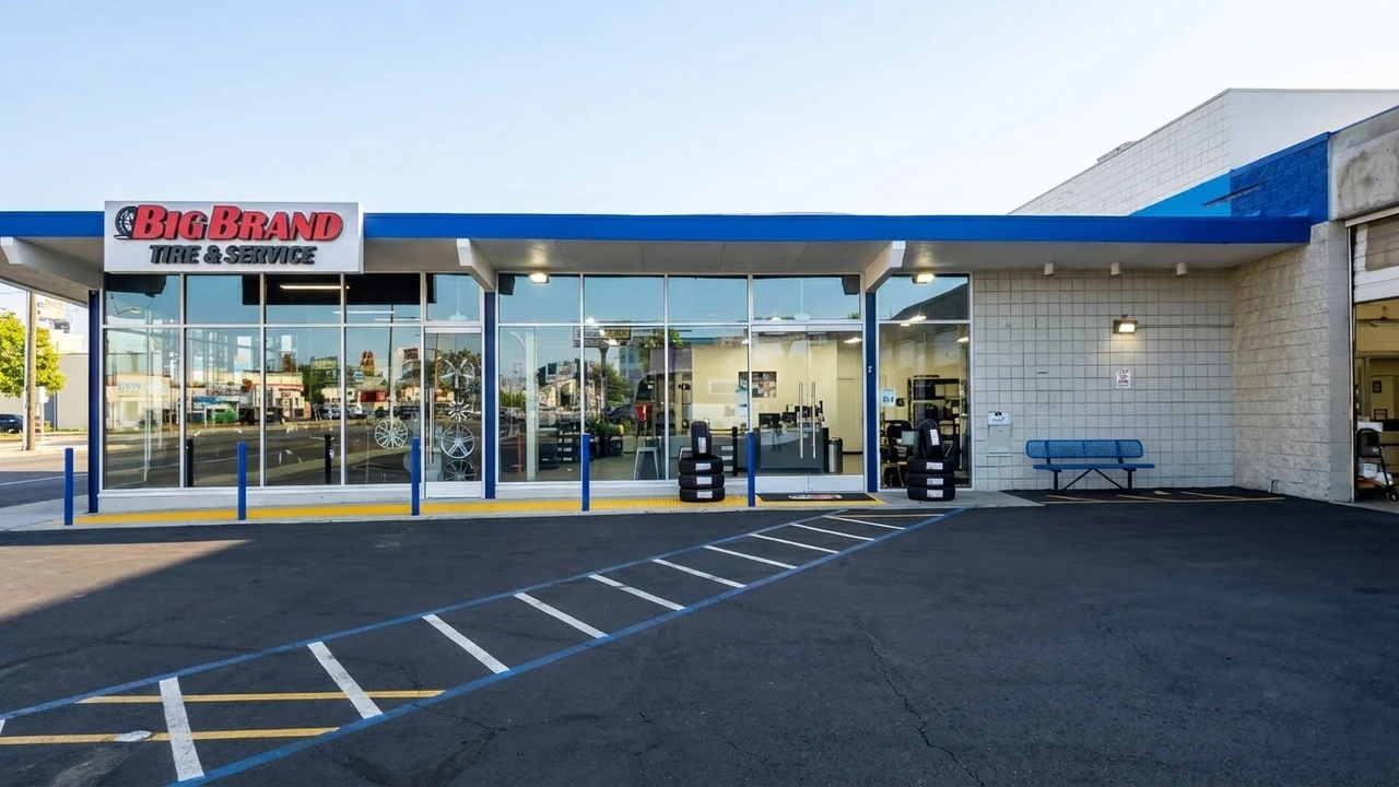 Big Brand Tire & Service Location at 7100 Topanga Canyon Boulevard Canoga Park, CA 91303-1962 Store Front