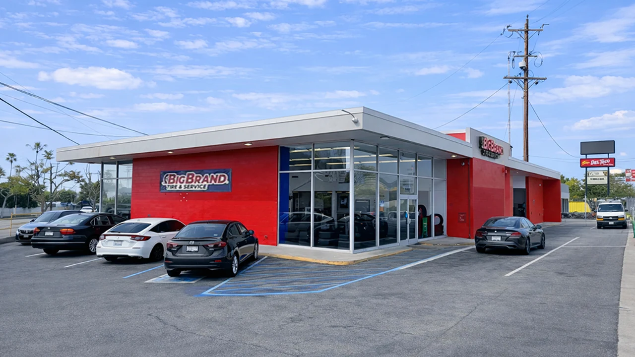 Big Brand Tire & Service Location at 6100 West Manchester Avenue Los Angeles, CA 90045-3908 Store Front