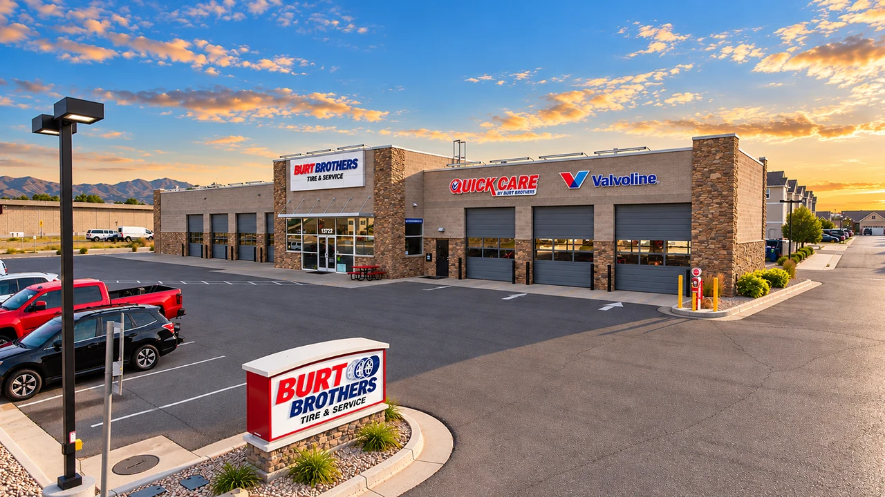 Burt Brothers Tire & Service Location at 13722 S Redwood Rd Riverton, UT 84065-5738 Store Front