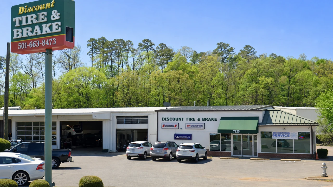 Discount Tire & Brake Inc. Location at 7325 Kanis Road Little Rock, AR 72204 Store Front