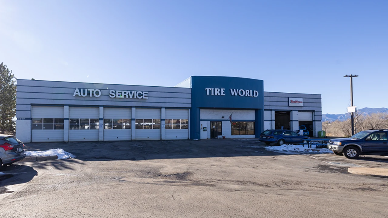 Tire World Auto Repair Location at 5690 Palmer Park Boulevard Colorado Springs, CO 80915-1509 Store Front